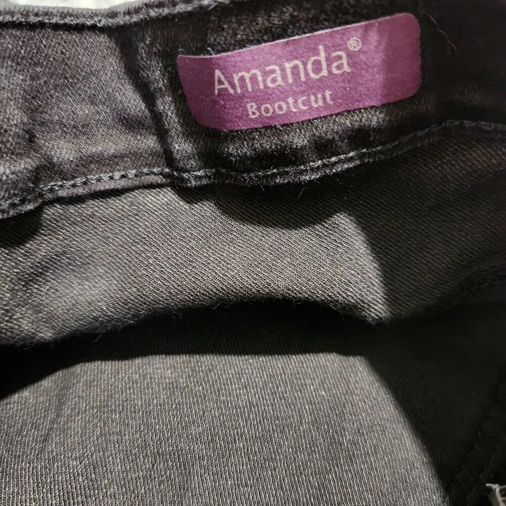 Gloria Vanderbilt Denim Jeans Size 20W Long Black Bootcut.